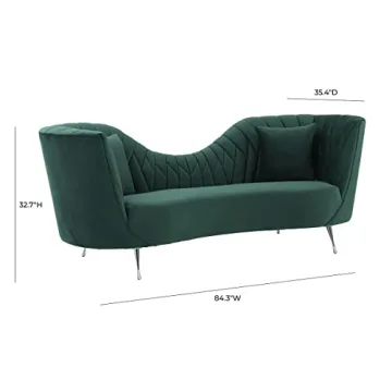 Eva Forest Green Velvet Sofa for Luxurious Comfort