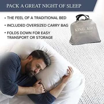 King Koil Luxury Twin Air Mattress with Built-in High-Speed Pump for Home, Guests & Camping - Twin Size Premium, Double High Inflatable Blow Up Mattress Waterproof