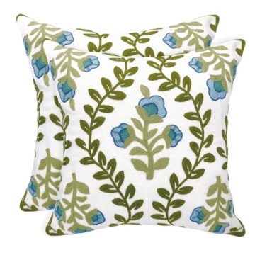 Alysheer Floral Embroidered Cushion Covers Set of 2