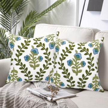 Alysheer Floral Embroidered Cushion Covers Set of 2