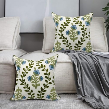 Alysheer Floral Embroidered Cushion Covers Set of 2