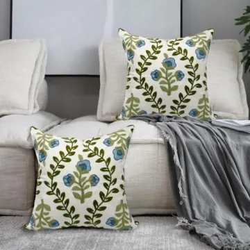 Alysheer Floral Embroidered Cushion Covers Set of 2