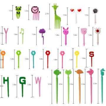 Fun Bento Picks set, 158 Pcs Animal Food Picks for Kids, Cute Cartoon Animal Fruit Food Toothpicks, ...