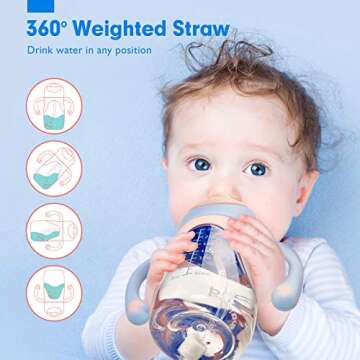 hahaland 2-in-1 Sippy Cup for 6 Months and Up