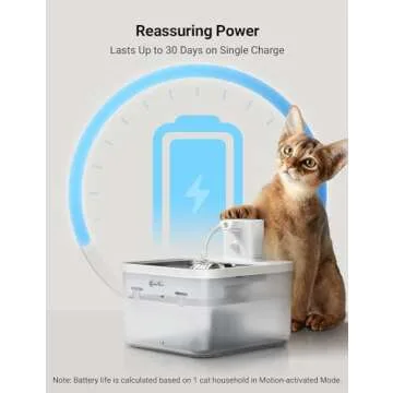 DownyPaws Battery Operated Cat Water Fountain Stainless Steel, 84oz/2.5L Fursink Wireless Pet Water Fountain for Cats Inside, Automatic Dog Water Dispenser with Faucet, Quiet Pump, BPA-Free, White