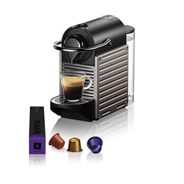 Nespresso Pixie Espresso Machine by Breville with Milk Frother, Titan