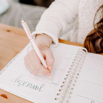 Sweet Water Decor Metal Motivational Pen Set Inspirational Motivational Quotes Ballpoint Pen Chic Office Decor Gifts for Women Desk Supplies Accessories Gold Cute Pen Sets School Girly Cubicle Bosses