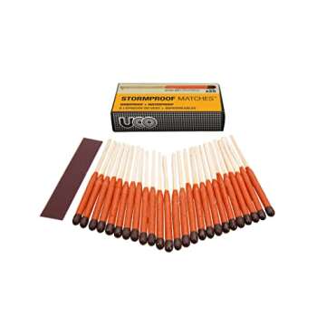 UCO Stormproof, Waterproof & Windproof Match Kit with 4 Packs of Refill Matches