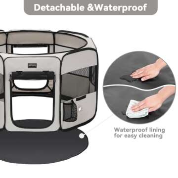 Lightweight Portable Petsfit Dog Playpen for Medium Dogs
