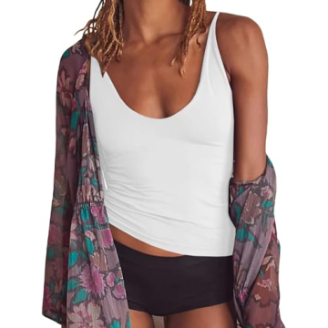 Stylish Tankaneo Deep V Neck Sleeveless Cami Top for Women