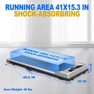 Folding Treadmill for Home with 12 HIIT Modes and LCD Display