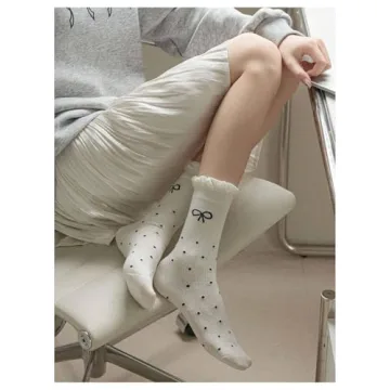 Cute Frilly Socks Women's Polka Dots Kawaii Style