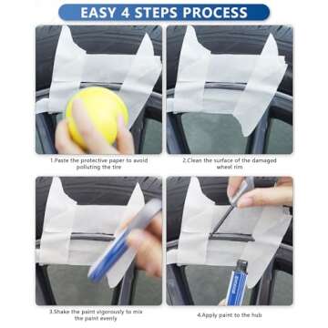 EVOOOR Wheel Rims Touch Up Paint for Tesla