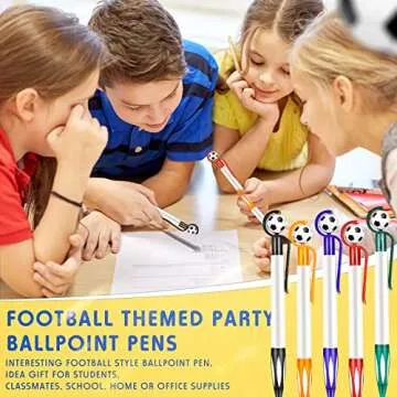Dianelhall 20 Pcs Colorful Soccer Party Pens - Fun and Functional