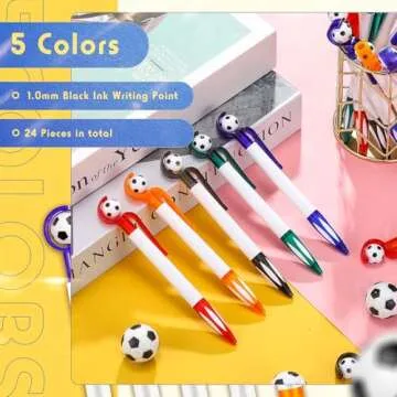 Dianelhall Soccer Party Favors Pen Set - 20 Colorful Pens
