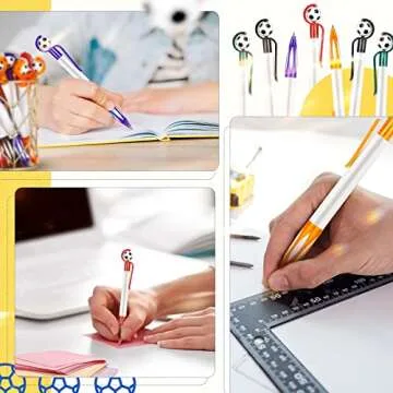Dianelhall Soccer Party Favors Pen Set - 20 Colorful Pens