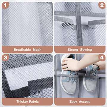 MaxGear 24-Pocket Over the Door Shoe Organizer Rack