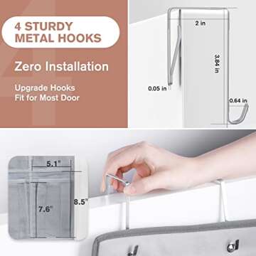 MaxGear 24-Pocket Over the Door Shoe Organizer Rack