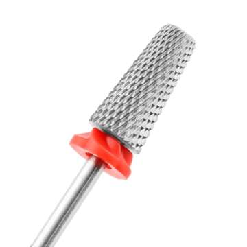 MakarttPro Professional Nail Drill Bits 3/32" Tungsten Carbide Diamond Prep 5-in-1 Cross Cut Design - Fine Bit, Durable & Efficient Nail Tool for Professional Nail Technicians (Cross Cut - Fine)