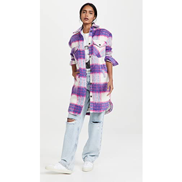 Stylish [BLANKNYC] Men's Plaid Shirt Jacket - Prime Time Coat