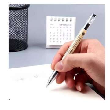 BEMLP Gel Ink Pen Extra Fine Point Pens Ballpoint Pen 0.35mm Black for Japanese Office School Statio...