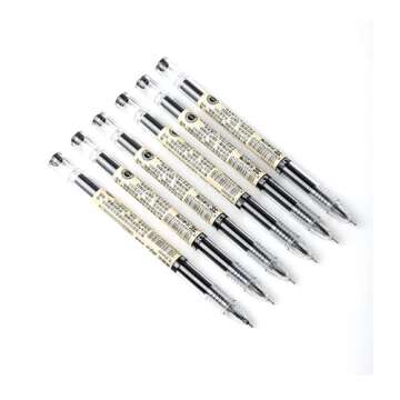 BEMLP Gel Ink Pen Extra Fine Point Pens Ballpoint Pen 0.35mm Black for Japanese Office School Stationery Supply 12 Pieces