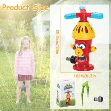 Sprinkler for Kids, Kids Sprinkler, Water Sprinkler for Kids with Roating Spray Nozzles, Sprinklers for Yard Kids, Kids Sprinklers for Yard, Fun Summer Toys for Boys Girls Toddlers Dogs Pets