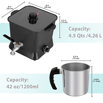 Sutomlo 4.5 Qts Electric Wax Melter for Candle Making