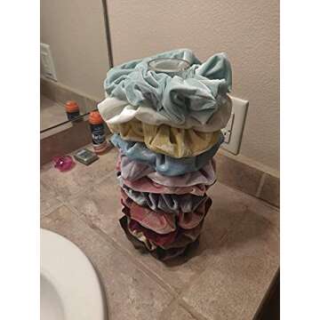 Cq acrylic Acrylic Ponytail and Scrunchie Holder Stand,Girls Bracelet Display Rack, Hair Scrunchy Holder, Vertical Bracelets and Scrunchies Holders,12 Inch High