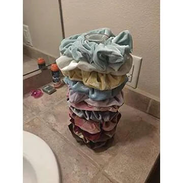 Cq acrylic Acrylic Ponytail and Scrunchie Holder Stand,Girls Bracelet Display Rack, Hair Scrunchy Holder, Vertical Bracelets and Scrunchies Holders,12 Inch High