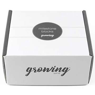 Growing Gifts Baby Milestone Blocks for Boys and Girls (3 Pc. Set) | 1-52 Weekly, Monthly, First Year, and Yearly Photo Props | Real, Natural Wood Keepsakes | Shower, Newborn, Infant | UPDATED PRODUCT