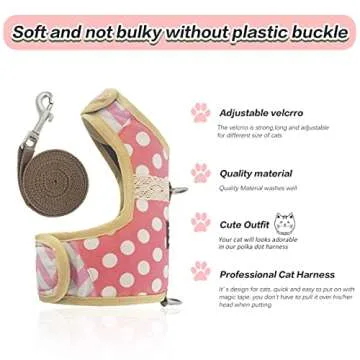Stylish Yizhi Miaow Cat Harness and Leash for Kittens