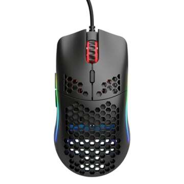 Glorious Model O- (Minus) Compact Wired Gaming Mouse - Ultra-Lightweight 58g with RGB
