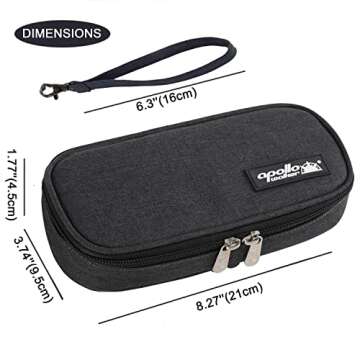 apollo walker Insulin Cooler Travel Case Diabetic Medication Cooler (Black)