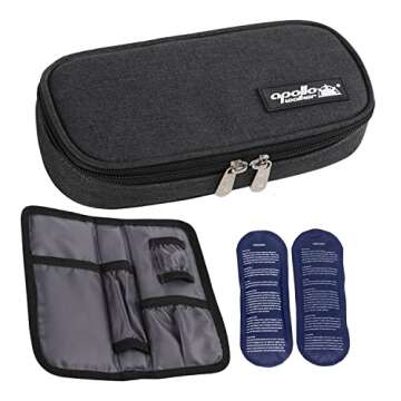 apollo walker Insulin Cooler Travel Case Diabetic Medication Cooler (Black)