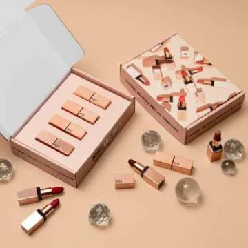 Bossy Cosmetics Luxe Lipstick Set, Matte, Long Lasting, Hydrating Vegan with Vitamin E & Watermelon Seed Oil, Oprah's Favorite Things 2021, Pack of 4