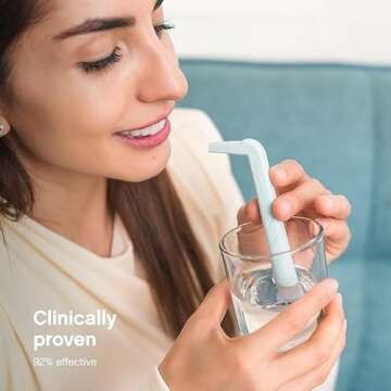 HiccAway Hiccup Straw - Stops Hiccups Naturally & Fast - As Seen On Shark Tank - Clinically Proven Relief for All Ages, Children & Adults - Safe, Lightweight, & Reusable (HiccAway Green) 1 Pack