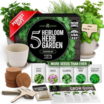 Home Grown Indoor Herb Garden Starter Kit - Perfect Christmas Gift!
