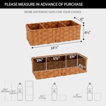 GRANNY SAYS Bathroom Toilet Organizer, Back of Toilet Storage Basket, Waterproof Storage Baskets for...