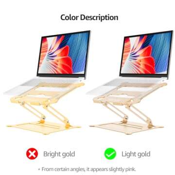 Urmust Laptop Notebook Stand Holder Adjustable Ultrabook Stand Riser Portable Compatible with MacBoo...