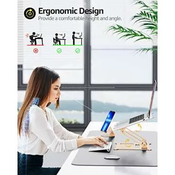 Urmust Adjustable Laptop Stand for Ergonomic Comfort & Style