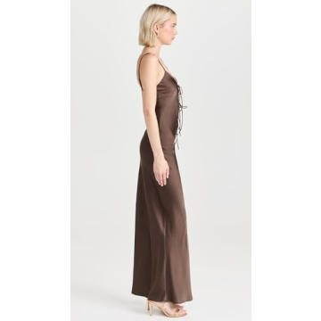 Lioness Women's About A Girl Maxi Dress in Chocolate Brown