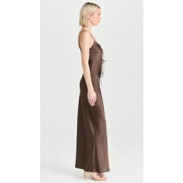 Lioness Women's About A Girl Maxi Dress in Chocolate Brown