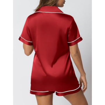 LILLUSORY Women’s Silk Satin Pajama Lounge Set