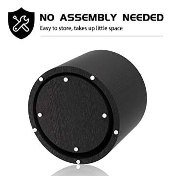 kevinplus Nesting Coffee Table Set of 2 for Living Room, Modern Round End Table Set, Wooden Circle Side Table and Accent Furniture for Bedroom Balcony Lounge Home Office, No Assembling, Matte Black