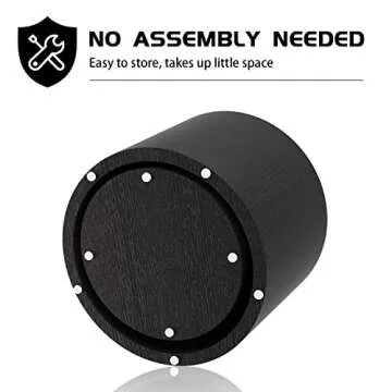 kevinplus Nesting Coffee Table Set of 2 for Living Room, Modern Round End Table Set, Wooden Circle Side Table and Accent Furniture for Bedroom Balcony Lounge Home Office, No Assembling, Matte Black