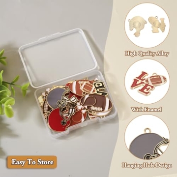 Boutigem Sports Charms for DIY Jewelry Making Crafts