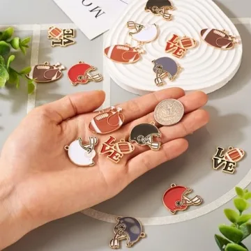 Boutigem Sports Charms for DIY Jewelry Making Crafts