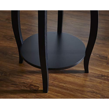 Powell Furniture Round Accent Table with Shelf - Stylish Functionality