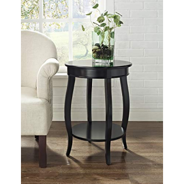 Powell Furniture Round Accent Table with Shelf - Stylish Functionality